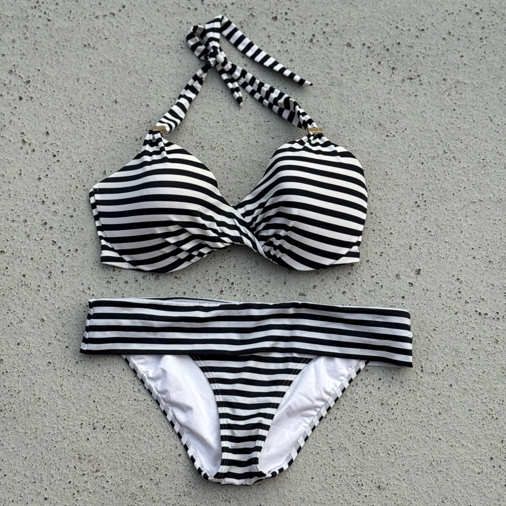 Victoria's Secret Foldover Bikini Bottom - Size Medium Top Size 36D